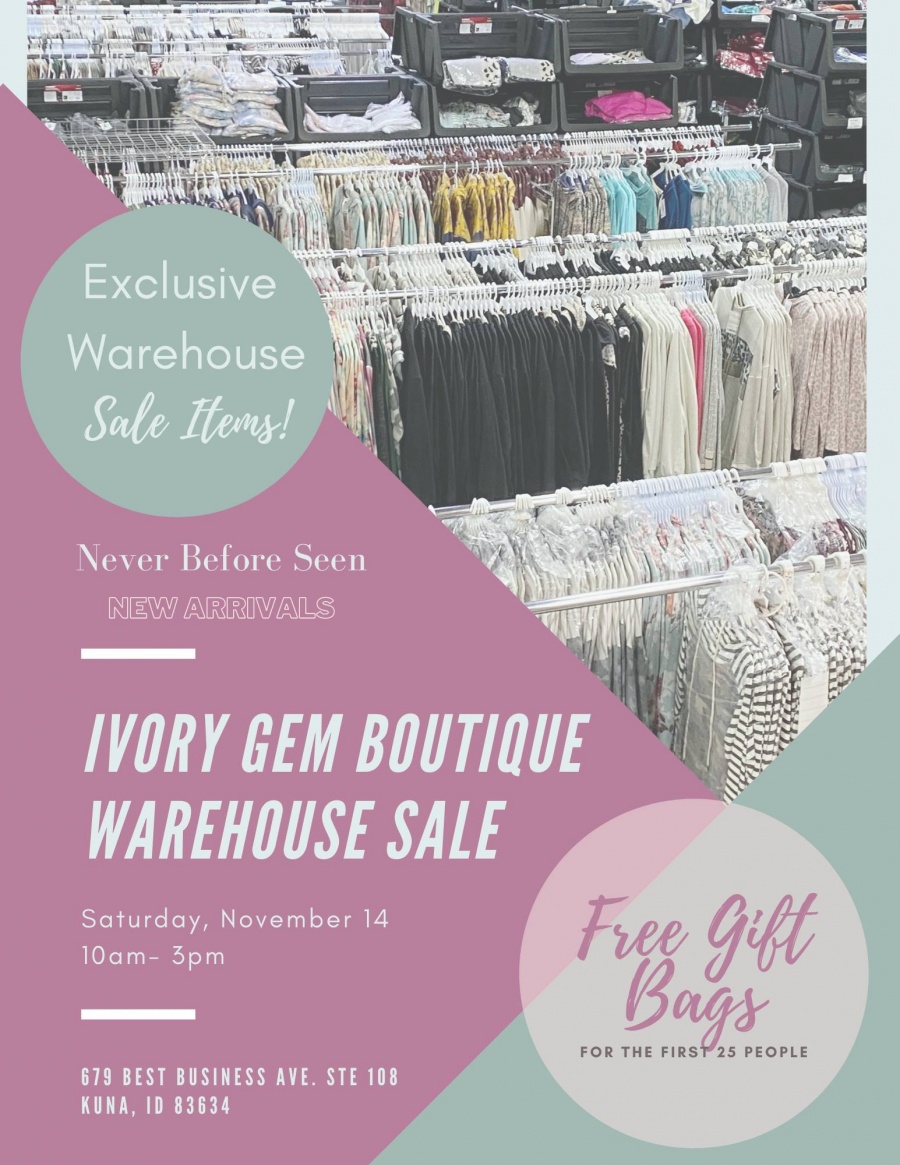 Ivory Gem Boutique Warehouse Sale